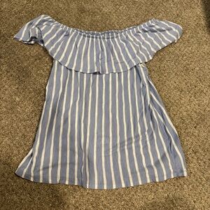 Old Navy Blue and White Striped Top